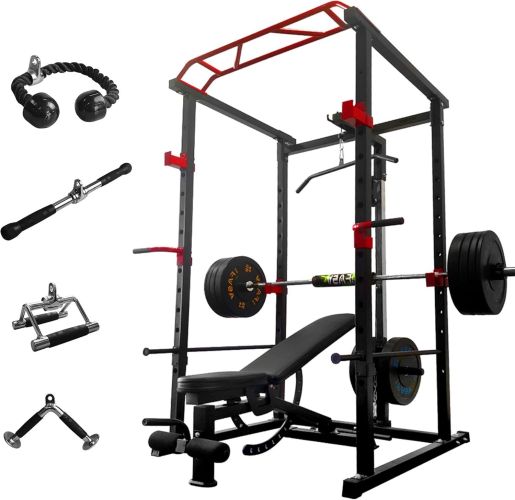 Multi-functional Power Cage,Home Adjustable Pullup Squat Rack 1000Lbs Capacity Comprehensive Fitness Barbell Rack Multi-functional Power Cage,Home Adjustable Pullup Squat Rack 1000Lbs Capacity Comprehensive Fitness Barbell Rack